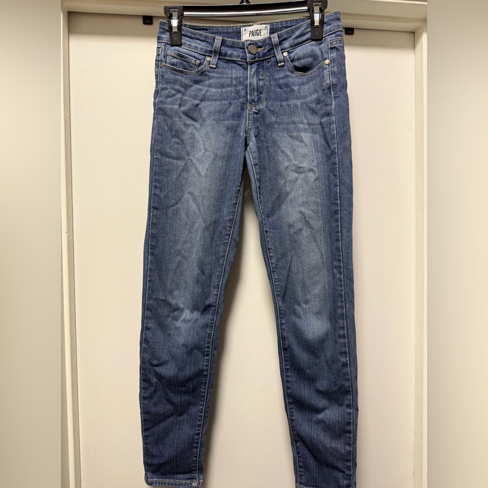 Paige Skinny Blue Jeans size 25